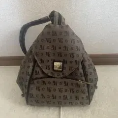 【VALENTINO CHRISTY】ダークブラウン ロゴプリント リュック