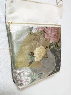 ハンドメイド【128A】帯リメイク　ショルダーバッグ　サコッシュ