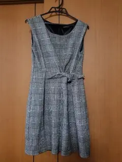チェックワンピース　秋冬用