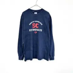 GILDAN 長袖Tシャツ Sサイズ ネイビー系
