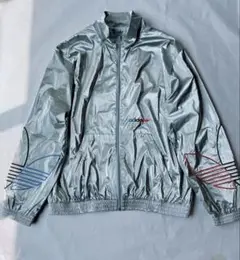 美品✨adidas アディダス　シルバーメタリック　LL トラックジャケット