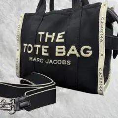 美品✨MARC JACOBS ザ トートバッグ ジャガード　ミディアム　ブラック