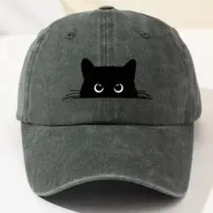 新品 ねこ 黒猫 野球帽 帽子 キャップ コットンキャップ ユニセックス