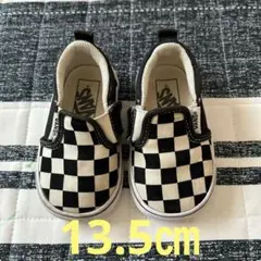 VANS チェッカー柄 スリッポン キッズシューズ　スニーカー　13.5㎝