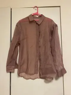 Radarista シースルー長袖シャツ　ピンク
