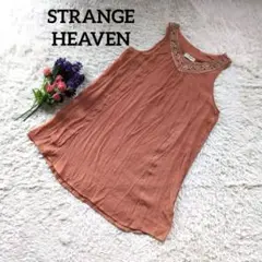 STRANGE HEAVEN ストレージヘブン【スパンコール】ピンクノースリーブ