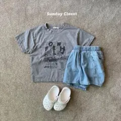(新品)デニムショートパンツ110センチ　韓国子供服