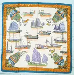 エルメス スカーフ カレ90 JUNQUES ET SAMPANS 船柄