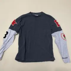 長袖カットソー グレーとダークグレー