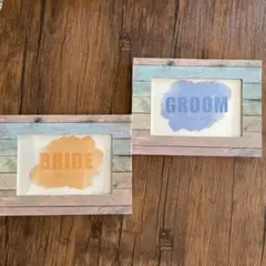 BRIDE & GROOM フォトフレーム 2つセット