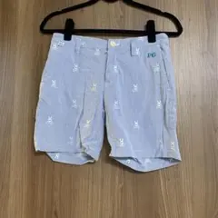 PEARLY GATES ストライプショートパンツ