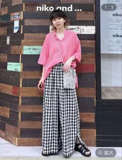 ニコアンド オリジナルフラワーメタリック ショルダーバッグ シルバー