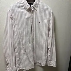 TOMMY HILFIGER ストライプ長袖シャツ Lサイズ