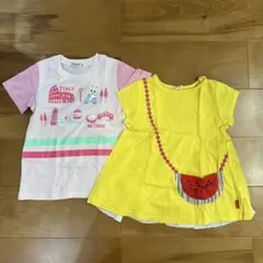 キッズ 半袖 シャツ Tシャツ2枚セット 120cm