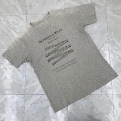 ユニクロ Tシャツ グレー コットン 半袖 ロゴプリント シンプル 夏服