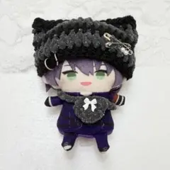 にじぱぺっとボーダー猫耳ニット帽 ショルダーバッグセット