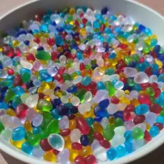 【140】フロストガラス粒　シーグラス　工作キット　DIY　シーグラスアート