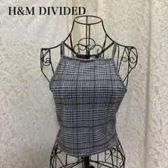 （386）H&M DIVIDED 千鳥格子柄キャミ