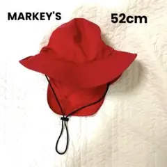 マーキーズ　MARKEY'S 赤　アウトドアハット　紐付き　帽子52cm