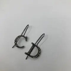 Christian Diorロゴピアス ストーン