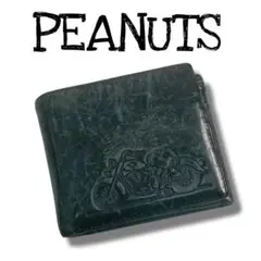 AQ023　PEANUTS　SNOOPY　本革 二つ折り 財布　JOE COOL