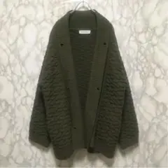 良品 SAYAKA DAVIS デザインロング丈 カーディガン 厚手ニット