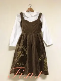 フィントFi.n.t★天使の刺繍 ワンピース アンクルージュ白ニットおまけ