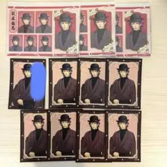 薄桜鬼 浅草ロマン館 坂本龍馬 フォトカード レア 証明写真風ステッカー セット