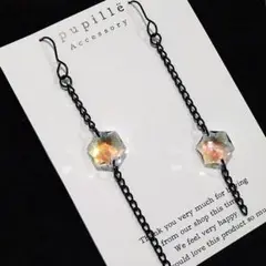 《№601》ꫛꫀꪝ オールブラック×1粒スワロピアス