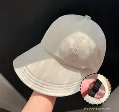 レディース ハット 日除け　UVカット キャスケット 小顔効果 軽量オフホワイト