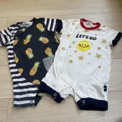 ロンパース2枚セット　ebaby 70センチ