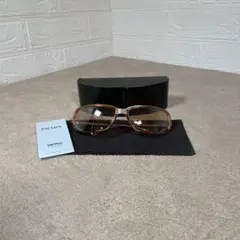 PRADA プラダ サングラス ブラウン オレンジ シルバー シェイド ケース