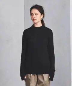 HYKE ハイク リブ クルーネックニット