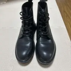 ブラックレザー レースアップブーツ