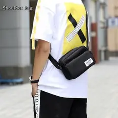 ショルダーバッグ 肩掛けバッグ ミニ カジュアル シンプル ブラック 男女兼用