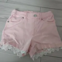 ピンク レース付きショートパンツ120