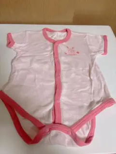 ピンク 半袖ロンパース サイズ60 cm