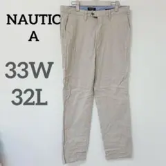 NAUTICA【33W 32L】 チノパン パンツ ボトムス ズボン ベージュ