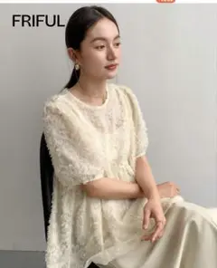 SHEIN 花柄 シアー トップス XL