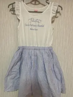 メゾピアノ フリル袖 ノースリーブ ワンピース 140cm