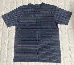 [美品]TOROY ネイビー ボーダーTシャツ 半袖 Mサイズ
