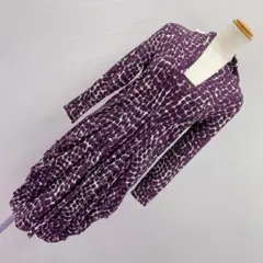 ★3239★ Mサイズ ローラアシュレイ 紫色 ワンピース 長袖
