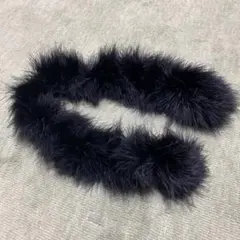 黒のファー 羽根