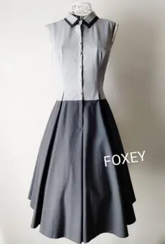 ☆フォクシーニューヨークシャツワンピースグレー38☆