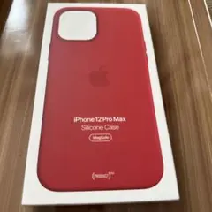 iPhone 12 Pro Max 純正シリコンケース　赤