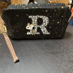 スヌーピー イニシャル柄ポーチ　R