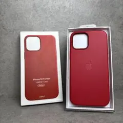 新品！アップル純正　iphone 12/12pro MAX レザーケース　レッド