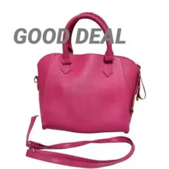 美品GOOD DEAL グッドディール 2wayレザーピンク ショルダーバッグ