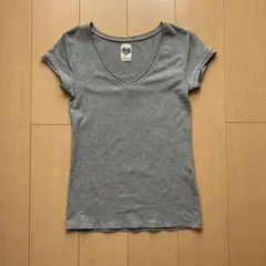 ザラ　無地　Tシャツ　グレー