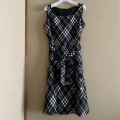 ⭐︎美品⭐︎ノースリーブ ワンピース ブラウン チェック柄